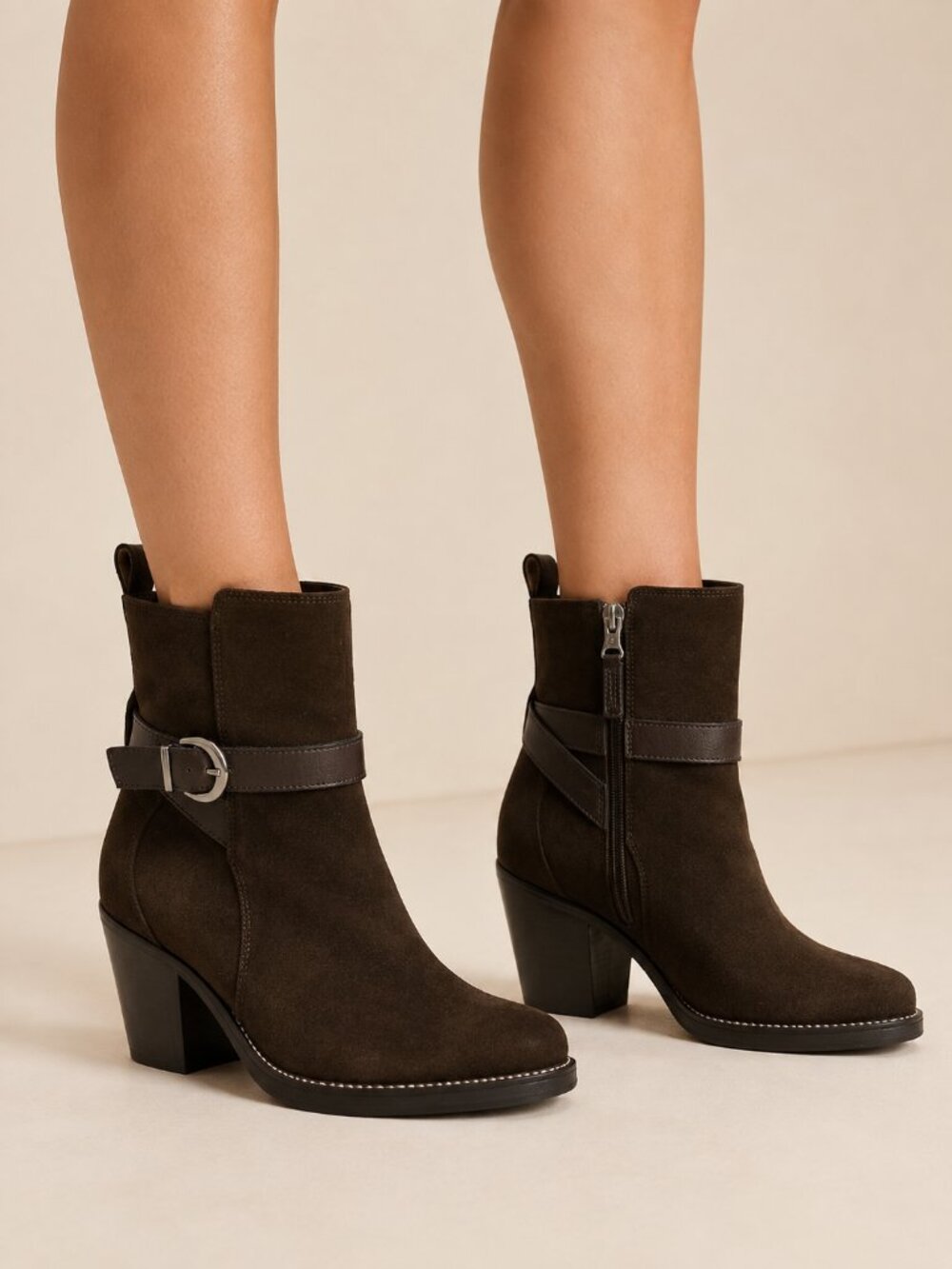 Overland Brown Suede Ankle Boots